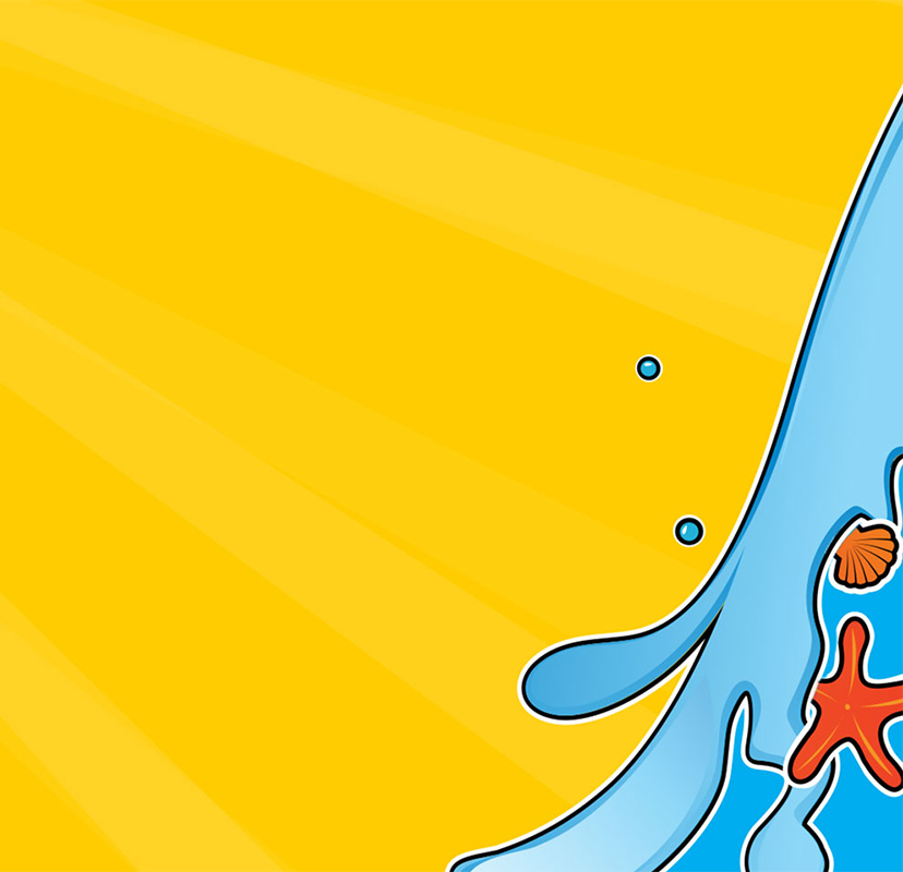Yellow background with wave