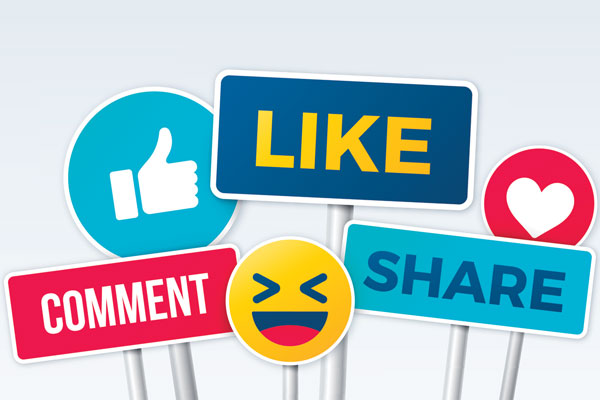 SMM - Likes, shares and comments